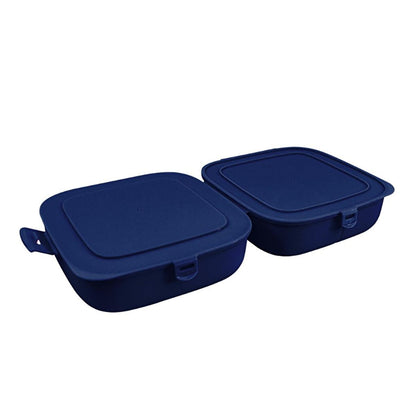 Decobella Double-Lid Food Container - Portable, Compartmentalized Lunch Box for Kids and Adults by Beauty Care Bag