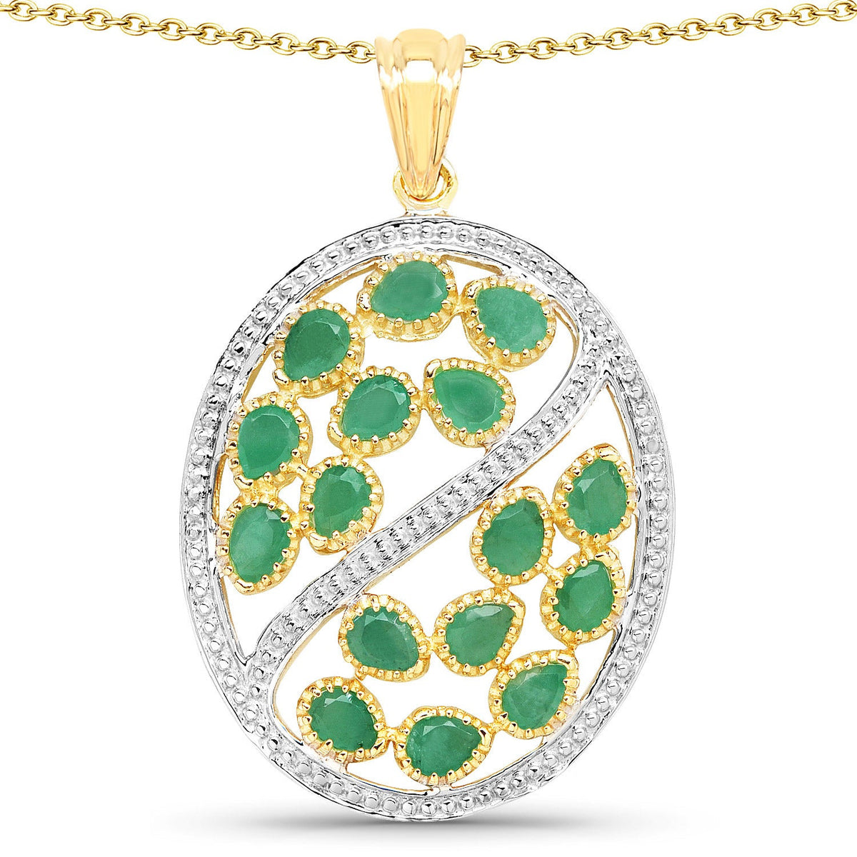 2.24 carat pear emerald pendant by Avera Group