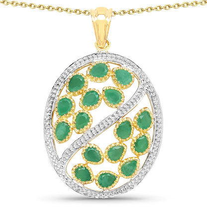 2.24 carat pear emerald pendant by Avera Group