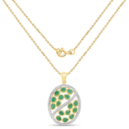 2.24 carat pear emerald pendant by Avera Group, view 2