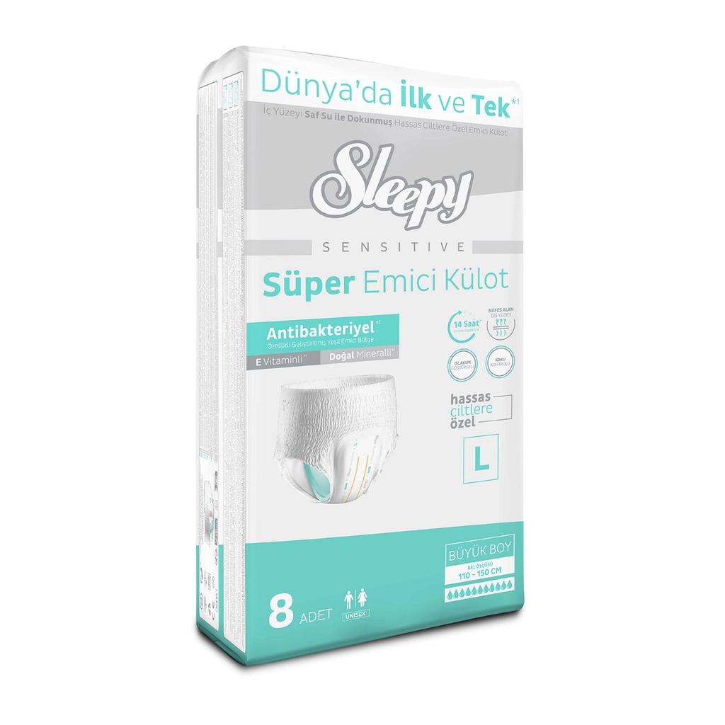 Sleepy Sensitive Super Absorbent Pants Large 8 Pack by Beauty Care Bag