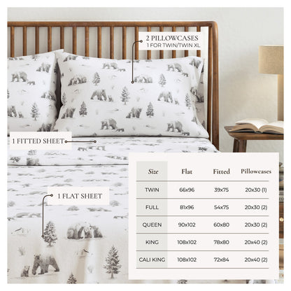 Turkish Cotton Flannel Sheet - Lakeview Collection by Great Bay Home