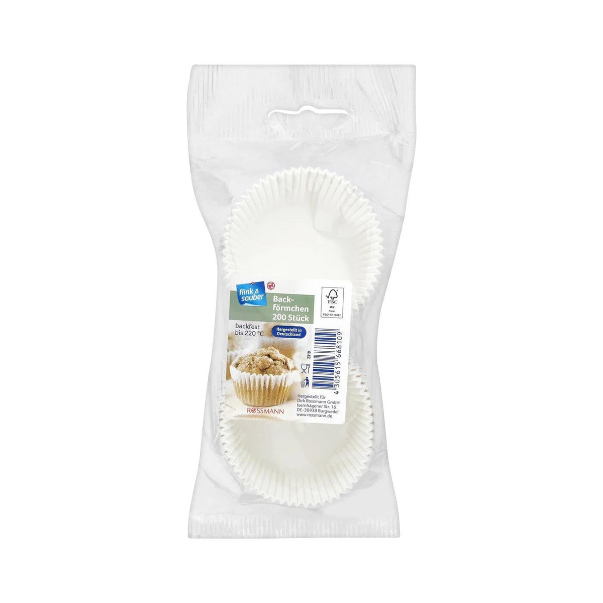 Flink Sauber White Muffin Liners Bulk Pack 200 Count by Beauty Care Bag