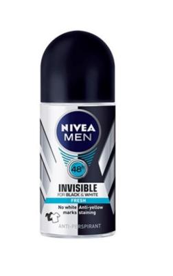 Nivea Men Invisible Black & White Fresh Roll-On Deodorant: 48H Anti-Stain Protection & Long-Lasting Freshness by Beauty Care Bag