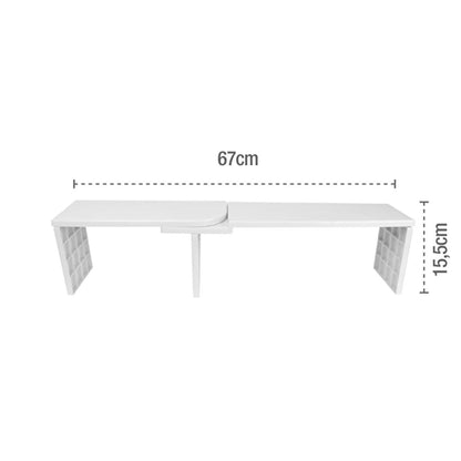 Decobella Adjustable Shelf Organizer - Rotating Storage Solution for Home Organization by Beauty Care Bag
