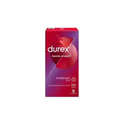 Durex Close Feel Standard Fit Condoms 8-Count: Enhanced Sensitivity, Reliable STI Protection, Comfortable & Secure by Beauty Care Bag