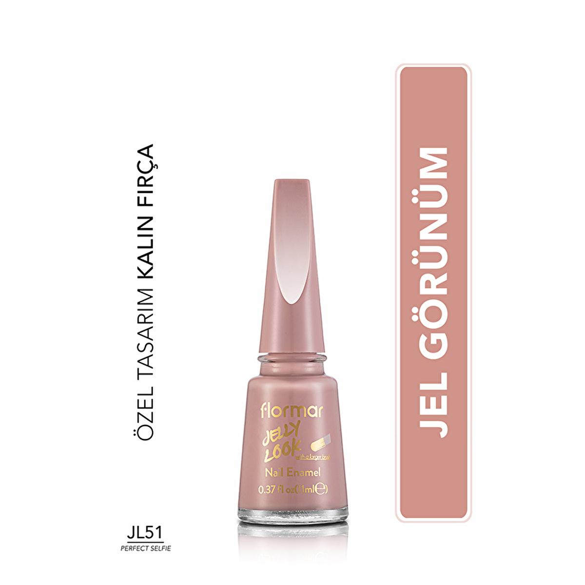 Flormar Jelly Look Nail Polish - High-Pigment, Gel Finish, Long Lasting | JL51 Perfect Selfie by Beauty Care Bag