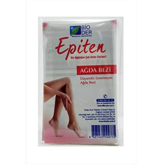 Bioder Epiten Wax Strips for Hair Removal - 10 Count with Spatula for Effective Body Waxing by Beauty Care Bag