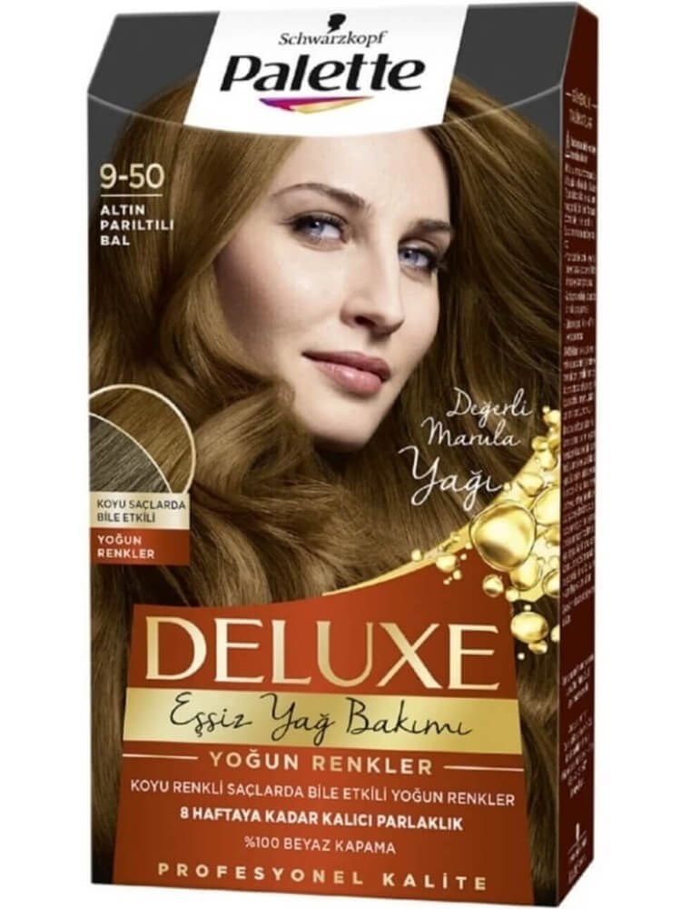 Palette Deluxe Hair Dye 9.50 Golden Shimmer Honey for Radiant Color by Beauty Care Bag