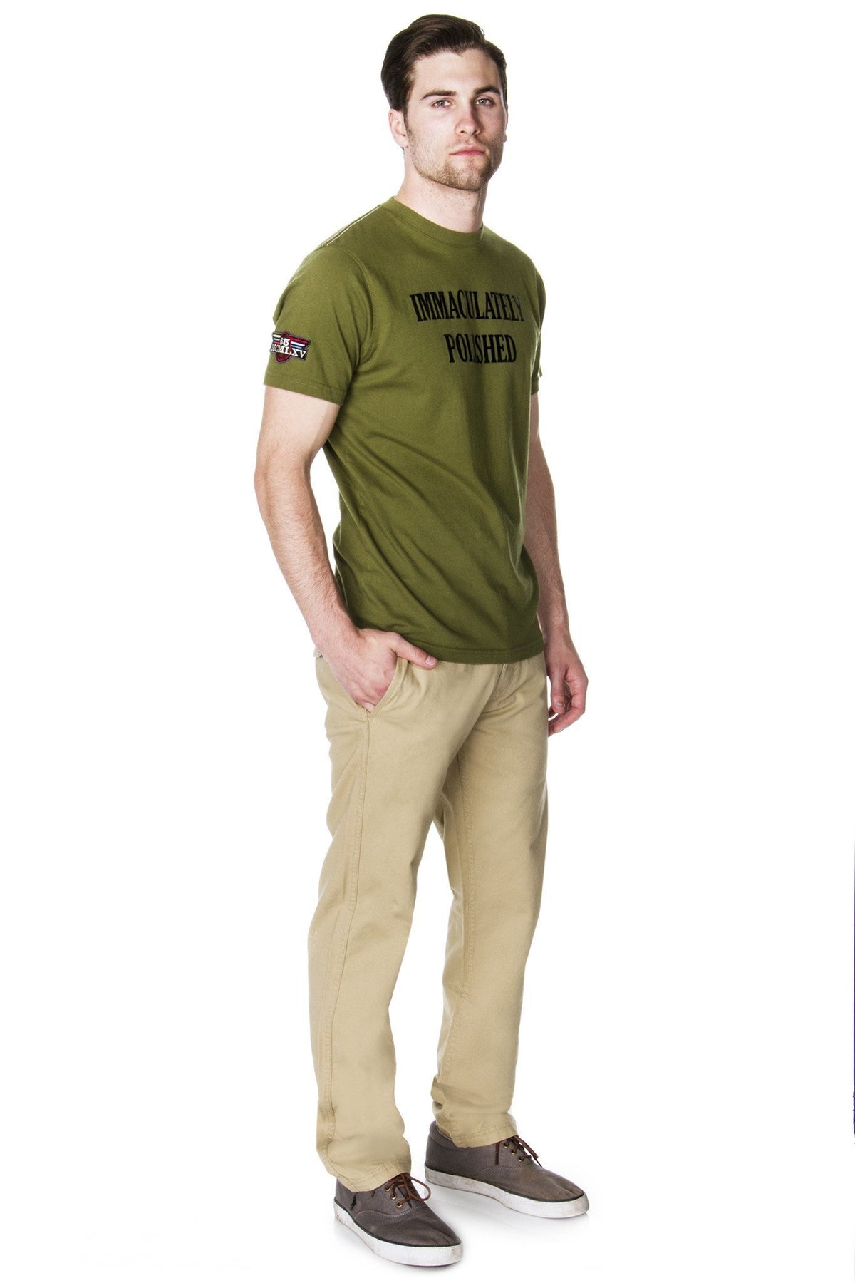 65 MCMLXV men's khaki chino pant, view 3