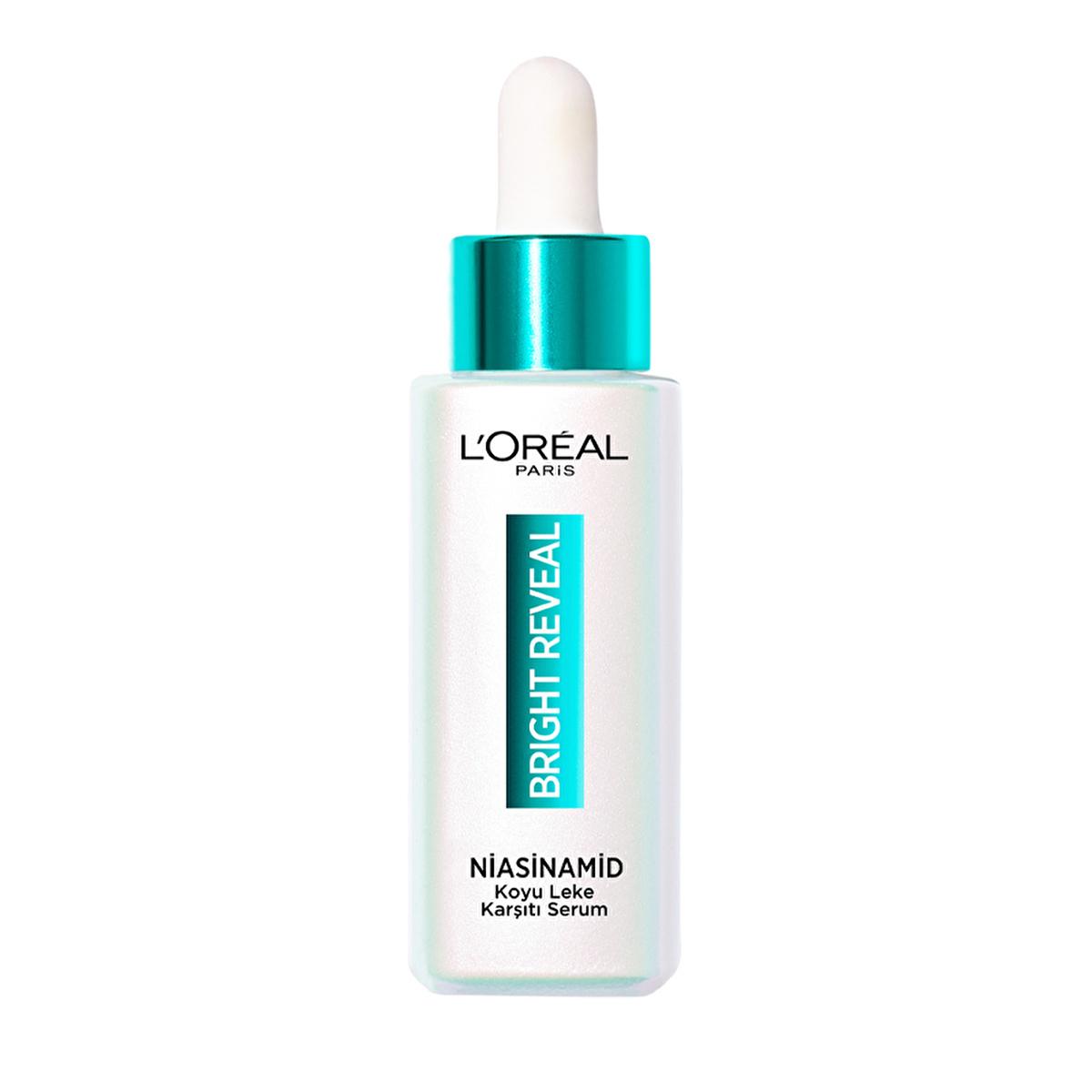 L'Oreal Paris Bright Reveal Dark Spot Correcting Niacinamide Serum: Fade Acne Marks, Sun Spots & Age Spots for Radiant Skin by Beauty Care Bag