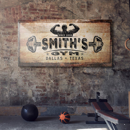 Gym Sign III by Tailored Canvases