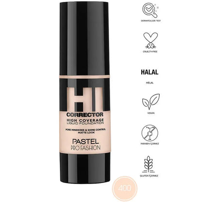 Pastel Profashion HI Corrector Liquid Foundation 400 30ml by Beauty Care Bag