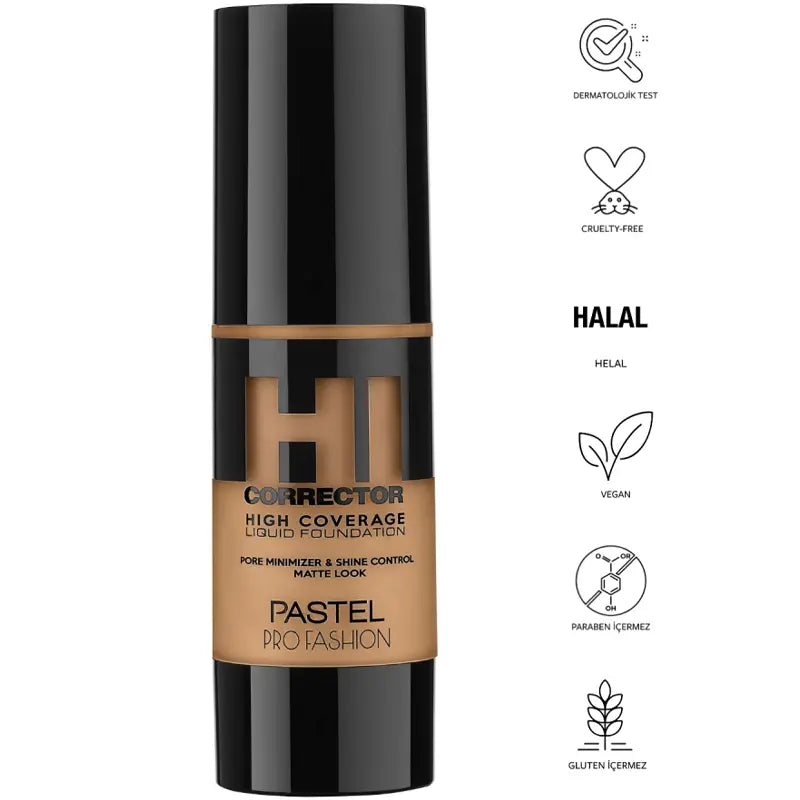 Pastel Corrector High Coverage Liquid Foundation No: 408 30ml by Beauty Care Bag