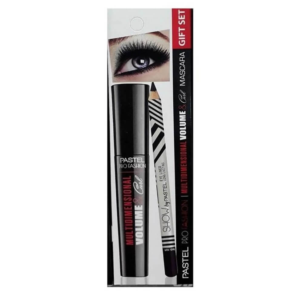 Pastel Profashion Volume & Curl Mascara & Eyeliner Set by Beauty Care Bag