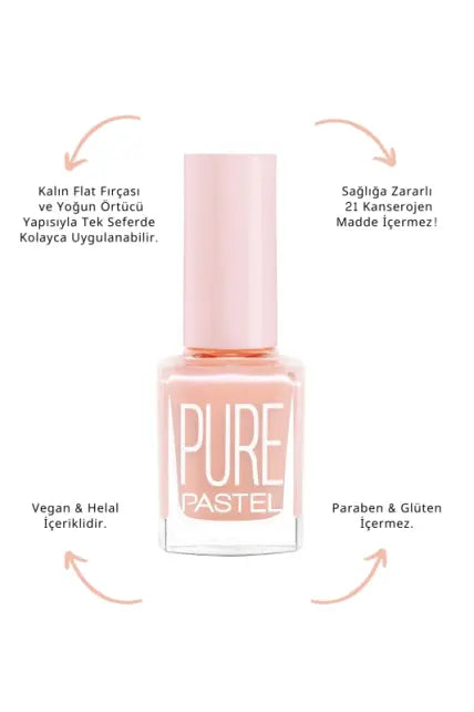 Pastel Pure Nail Polish No: 613 High Coverage 13ml by Beauty Care Bag