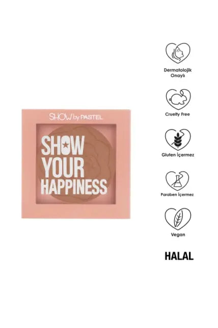 Pastel Show Your Happiness Blush No 208 Cool 4.2g by Beauty Care Bag