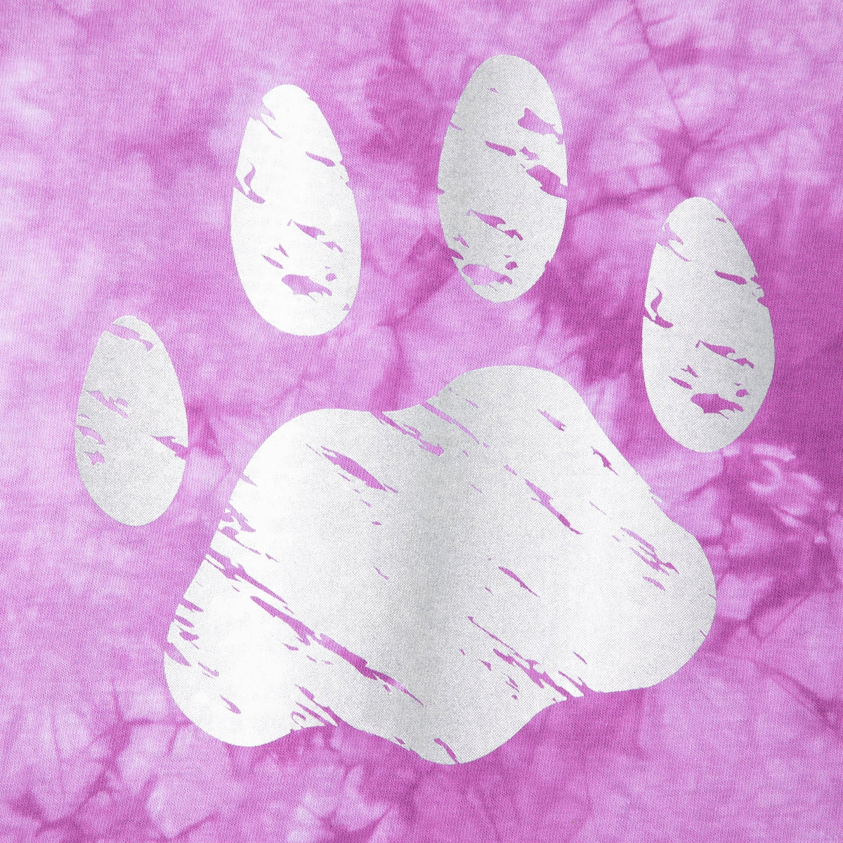 Paw Print Boysenberry Tie-Dye T-ShirtShort Sleeve Tees & PolosTorqelo.com