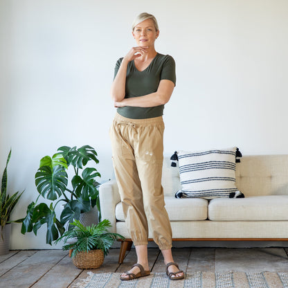 Paw Print Khaki JoggersPants & LeggingsTorqelo.com