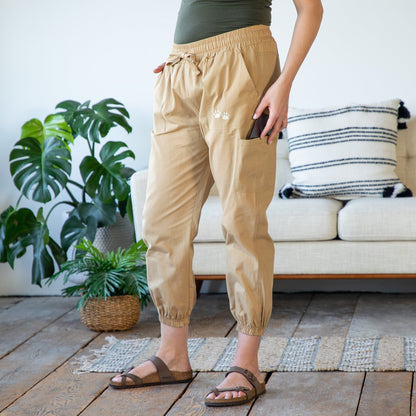 Paw Print Khaki JoggersPants & LeggingsTorqelo.com