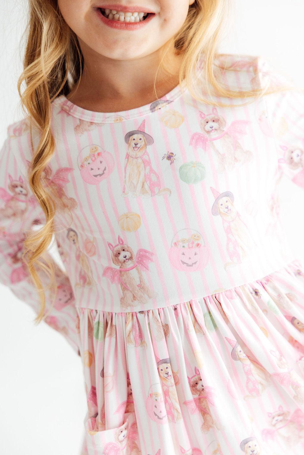 Pawsitively Spooky L/S Pocket Twirl DressTwirl Dress - L/S - PocketTorqelo.com