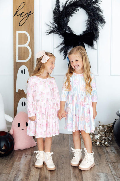 Pawsitively Spooky L/S Pocket Twirl DressTwirl Dress - L/S - PocketTorqelo.com