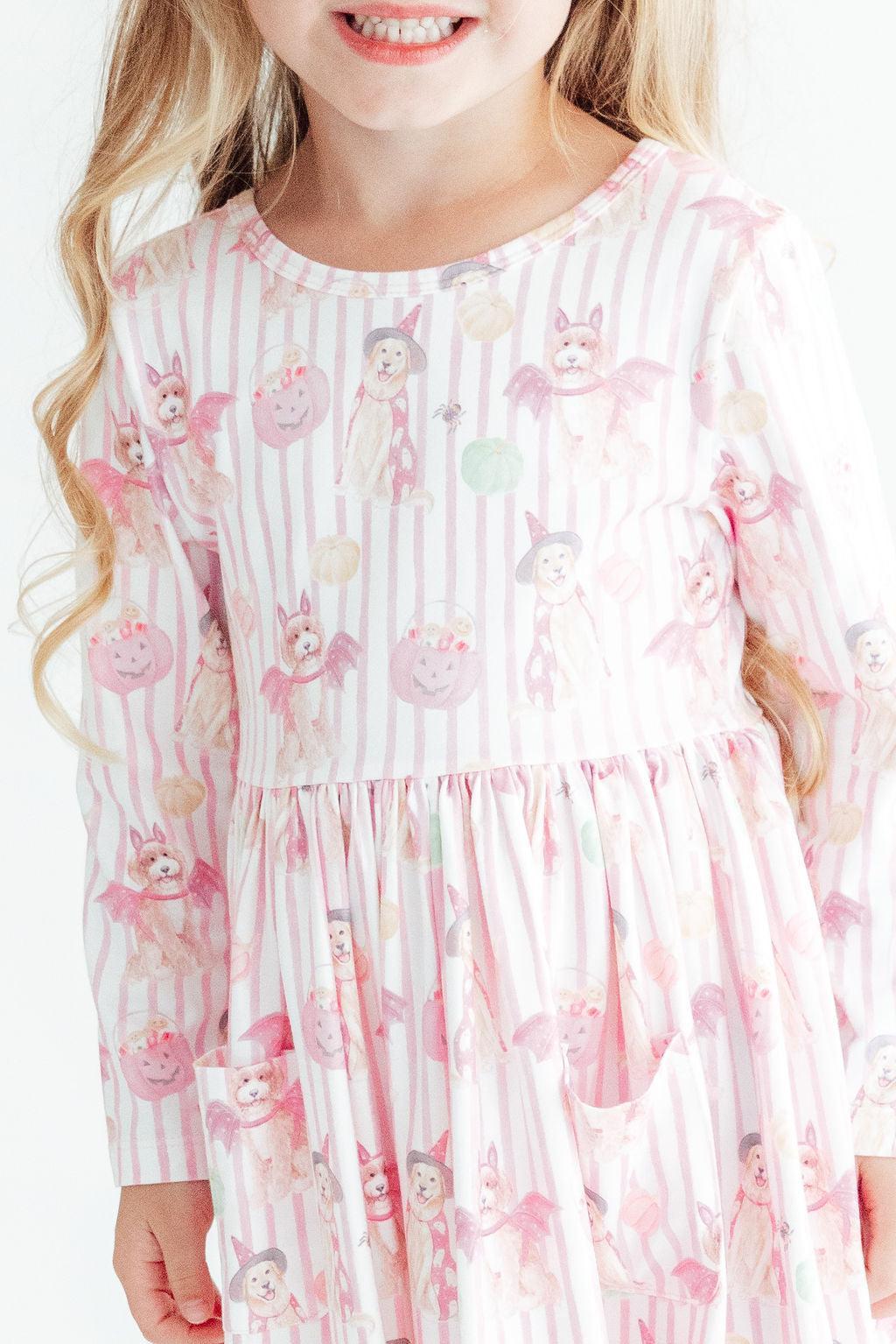 Pawsitively Spooky L/S Pocket Twirl DressTwirl Dress - L/S - PocketTorqelo.com