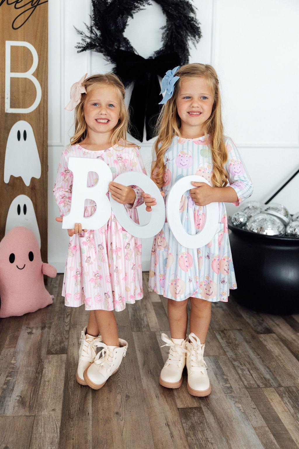 Pawsitively Spooky L/S Pocket Twirl DressTwirl Dress - L/S - PocketTorqelo.com