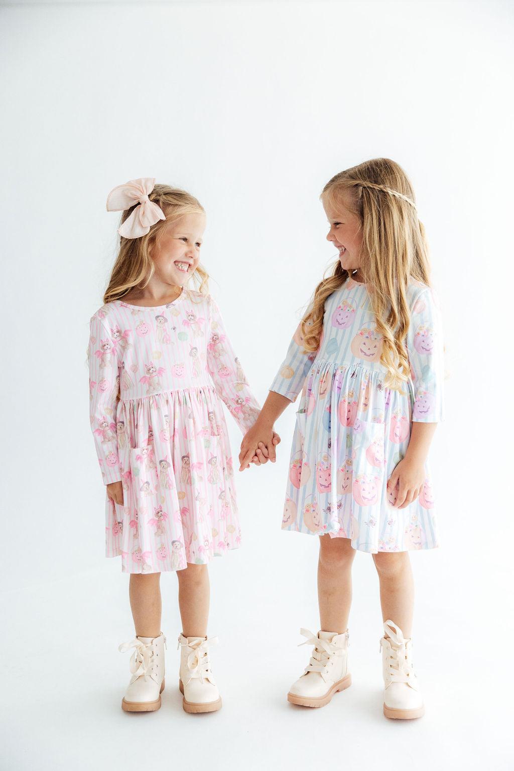 Pawsitively Spooky L/S Pocket Twirl DressTwirl Dress - L/S - PocketTorqelo.com