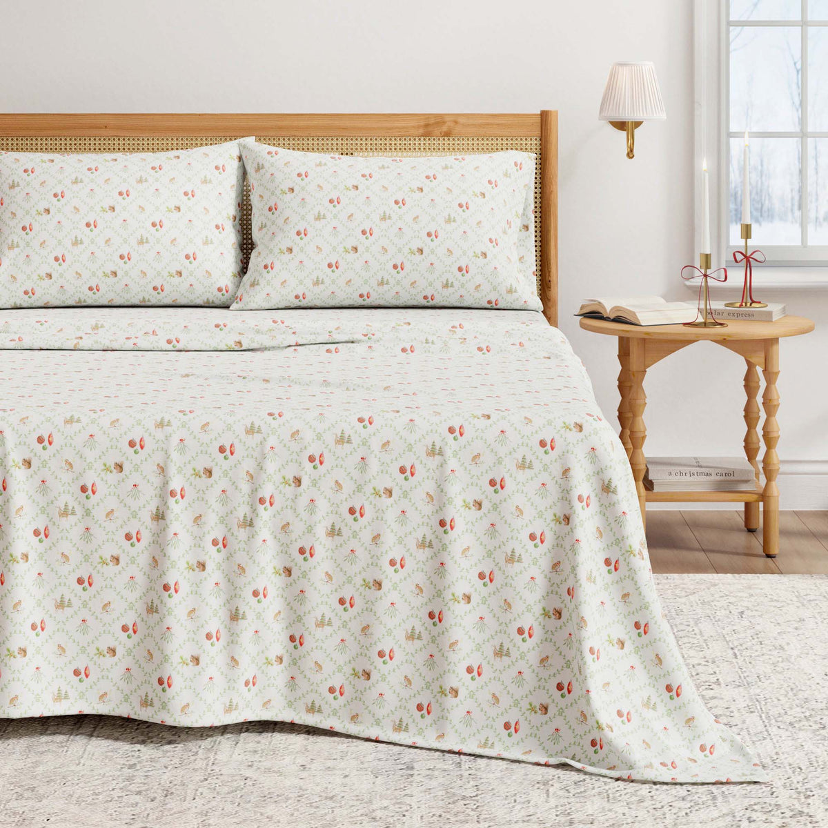 Turkish Cotton Flannel Sheet Set - Elevated Holiday Collection by Great Bay Home