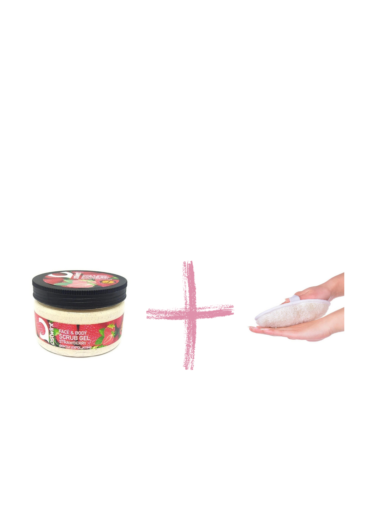 Ostwint face and body peeling gel with Efsun natural pumpkin fiber pouch