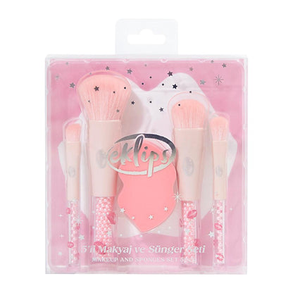 Eklips 5-Piece Makeup Brush and Sponge Set by Beauty Care Bag