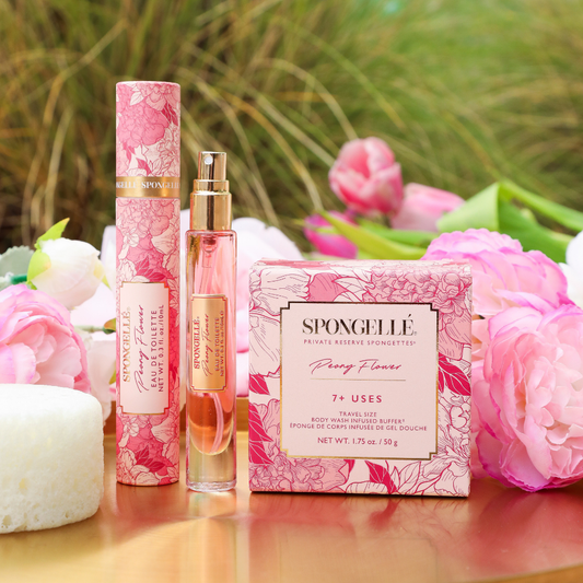 Peony Flower Eau de Toilette & Travel SpongetteBath Gift SetTorqelo.com