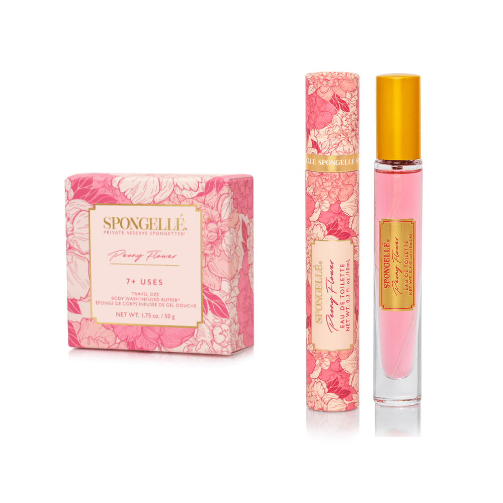 Peony Flower Eau de Toilette & Travel SpongetteBath Gift SetTorqelo.com