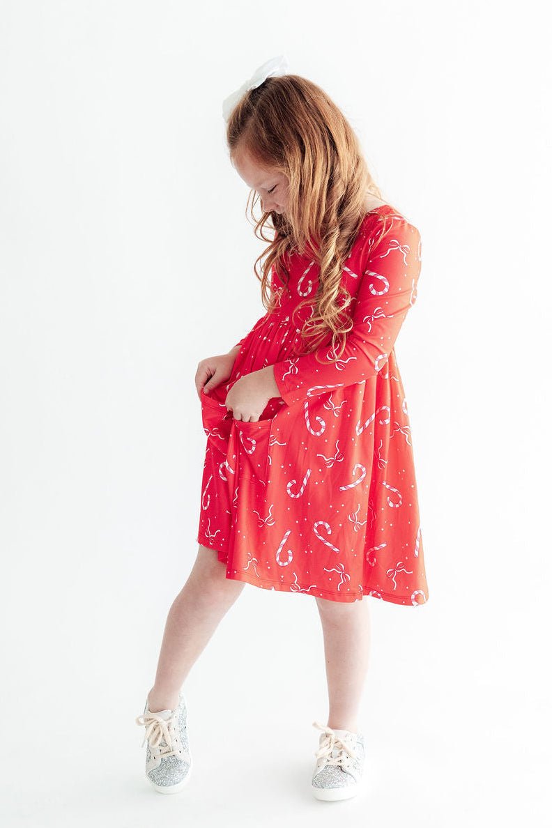 Peppermint Dreams L/S Pocket Twirl DressTwirl Dress - L/S - PocketTorqelo.com