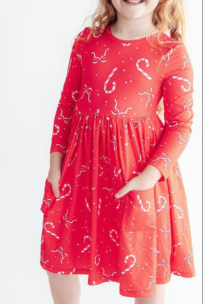 Peppermint Dreams L/S Pocket Twirl DressTwirl Dress - L/S - PocketTorqelo.com