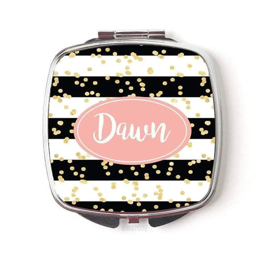 Personalized Compact Mirror - Custom Cosmetic Mirror for Purse or Pocket by Joyful Moose
