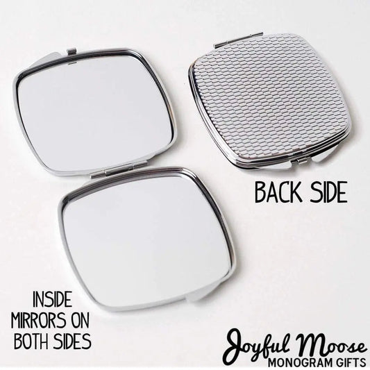 Personalized Compact Mirror - Turquoise by Joyful Moose