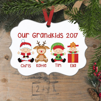 Personalized Grandkids Christmas Ornament - Custom Christmas Ornament for Grandparents by Joyful Moose