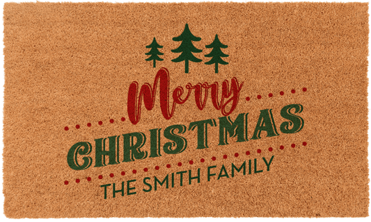 Personalized Merry Christmas DoormatPERSONALIZED DOORMATSTorqelo.com