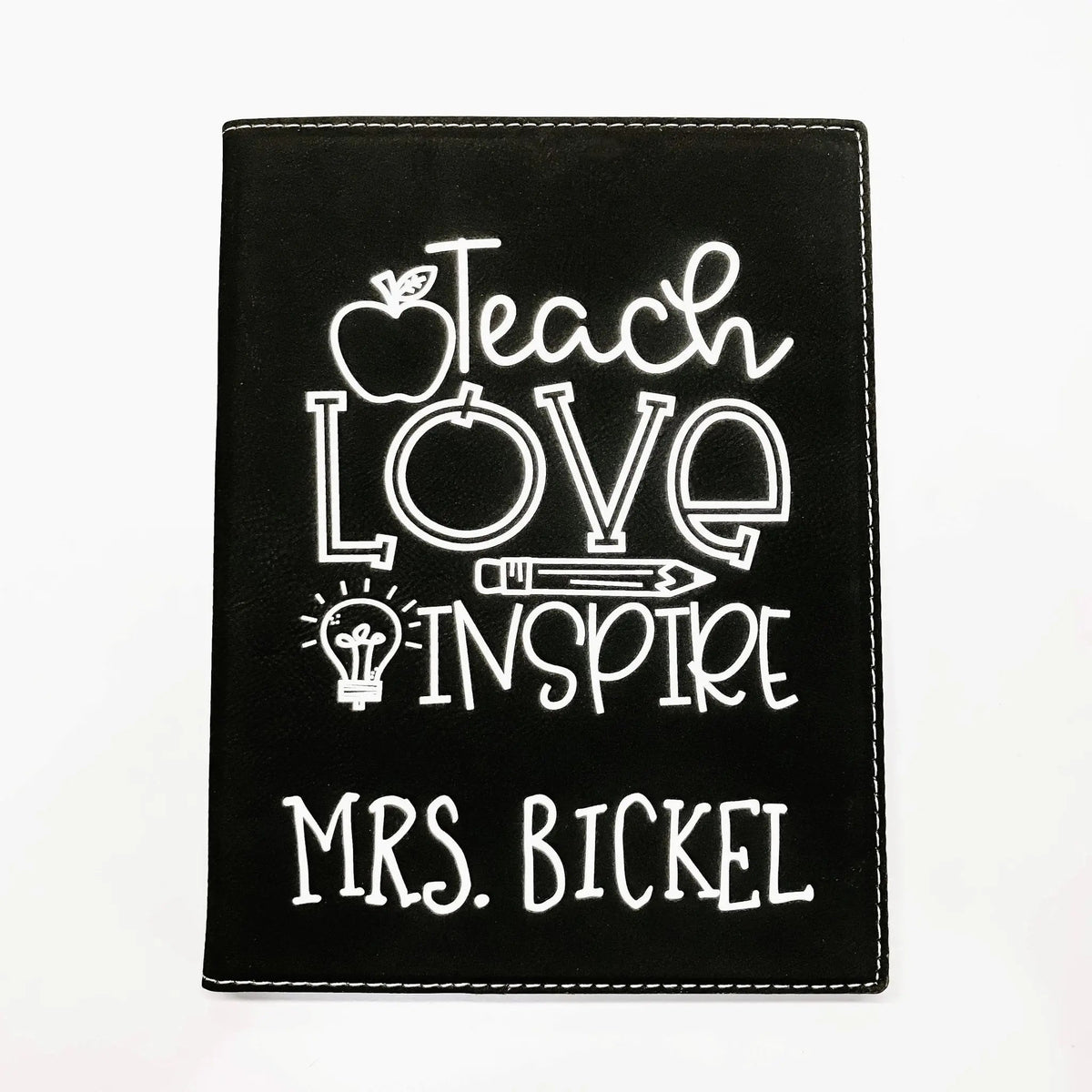 Personalized Teacher Portfolio with Notepad, Teacher Gift, Personalized Paper Holder, Note Pad Holder for Teacher by Joyful Moose