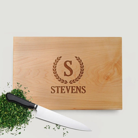 Personalized Wood Cutting Board - Custom Anniversary Gift for Wife by Joyful Moose