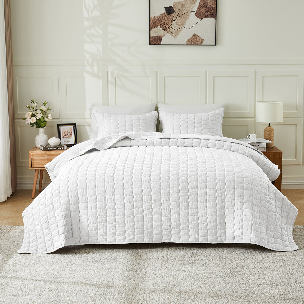 Gauze Quilt Set - Wave Stitch Collection by Great Bay Home