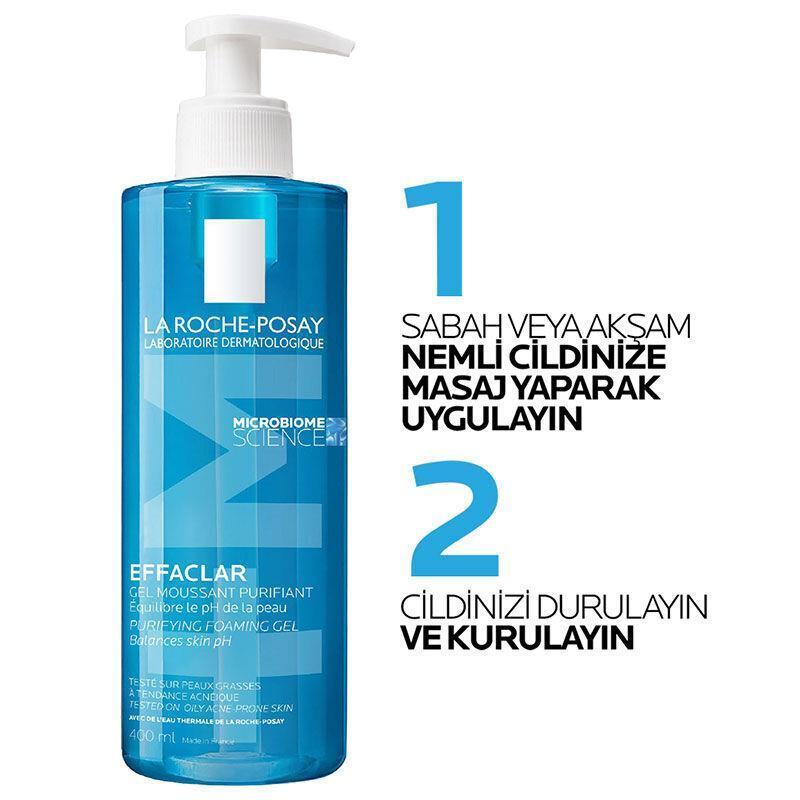 La Roche Posay Effaclar Gel 400ml - Gentle Facial Cleansing for Acne-Prone Skin by Beauty Care Bag