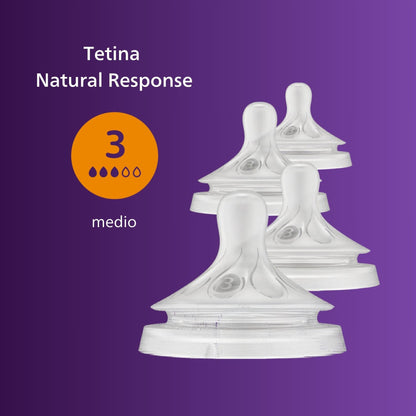 Philips Avent Natural Bottle Nipple 3 Holes - 3 Months+ | 2-PackBaby CareTorqelo.com