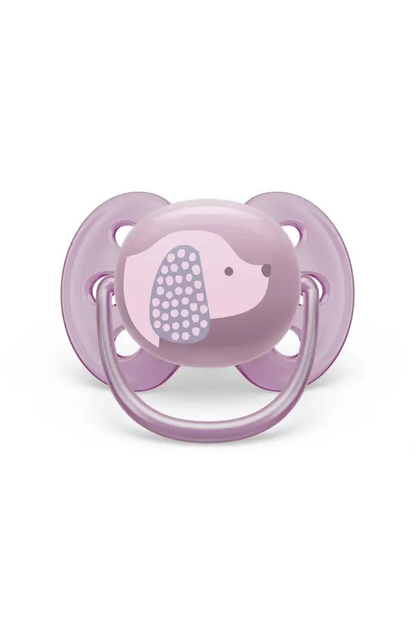 Philips Avent Ultra Soft Pacifier 6-18M 2-Pack (Orange & Purple) by Beauty Care Bag