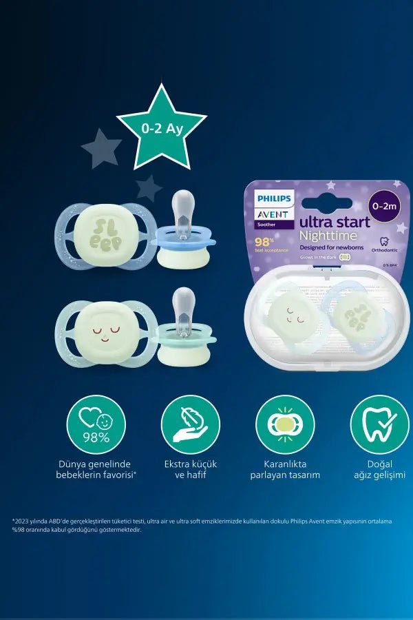 Philips Avent Ultra Start Nighttime Pacifier 0-2M 2-PackOtherTorqelo.com