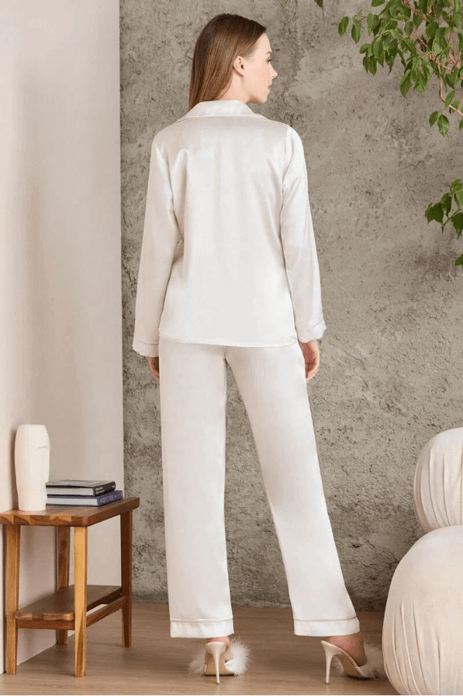 Pierre Cardin 1200 Women's Pajama Set in Ecru by Beauty Care Bag