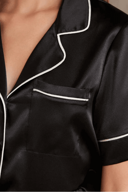 Pierre Cardin Women's Black Loungewear Shorts Set by Beauty Care Bag