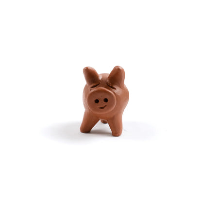 Lucky Three-Legged Terracotta Chanchito Pig by Rust & Cinder